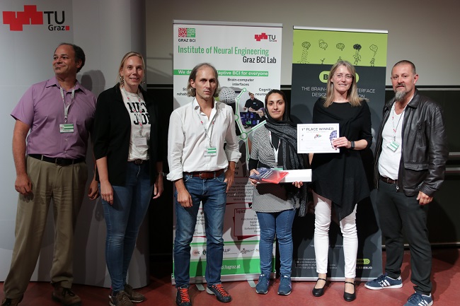 SMI Researchers (Natalie Mrachacz-Kersting and her group) Receive the 1st Price of the International BCI Award